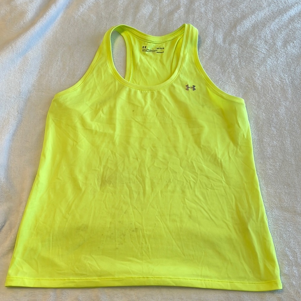 Under Armour Heat gear neon yellow tank